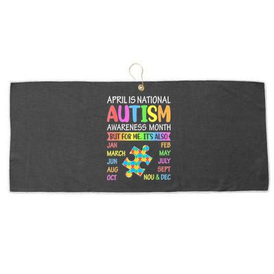 April Is National Autism Awareness Month Boy Girl Women Large Microfiber Waffle Golf Towel