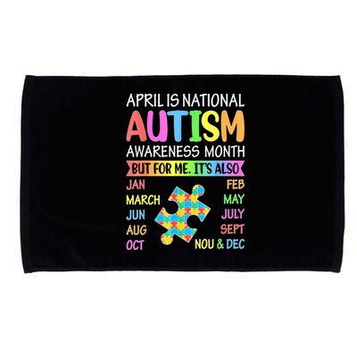 April Is National Autism Awareness Month Boy Girl Women Microfiber Hand Towel