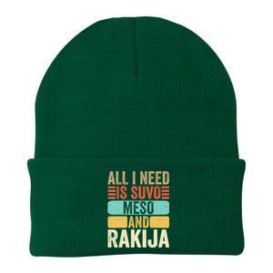 All I Need Is Suvo Meso And Rakija Serbian Knit Cap Winter Beanie