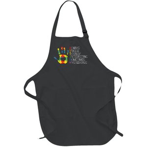 Autism ItS Not A Disability ItS A Different Ability Full-Length Apron With Pockets