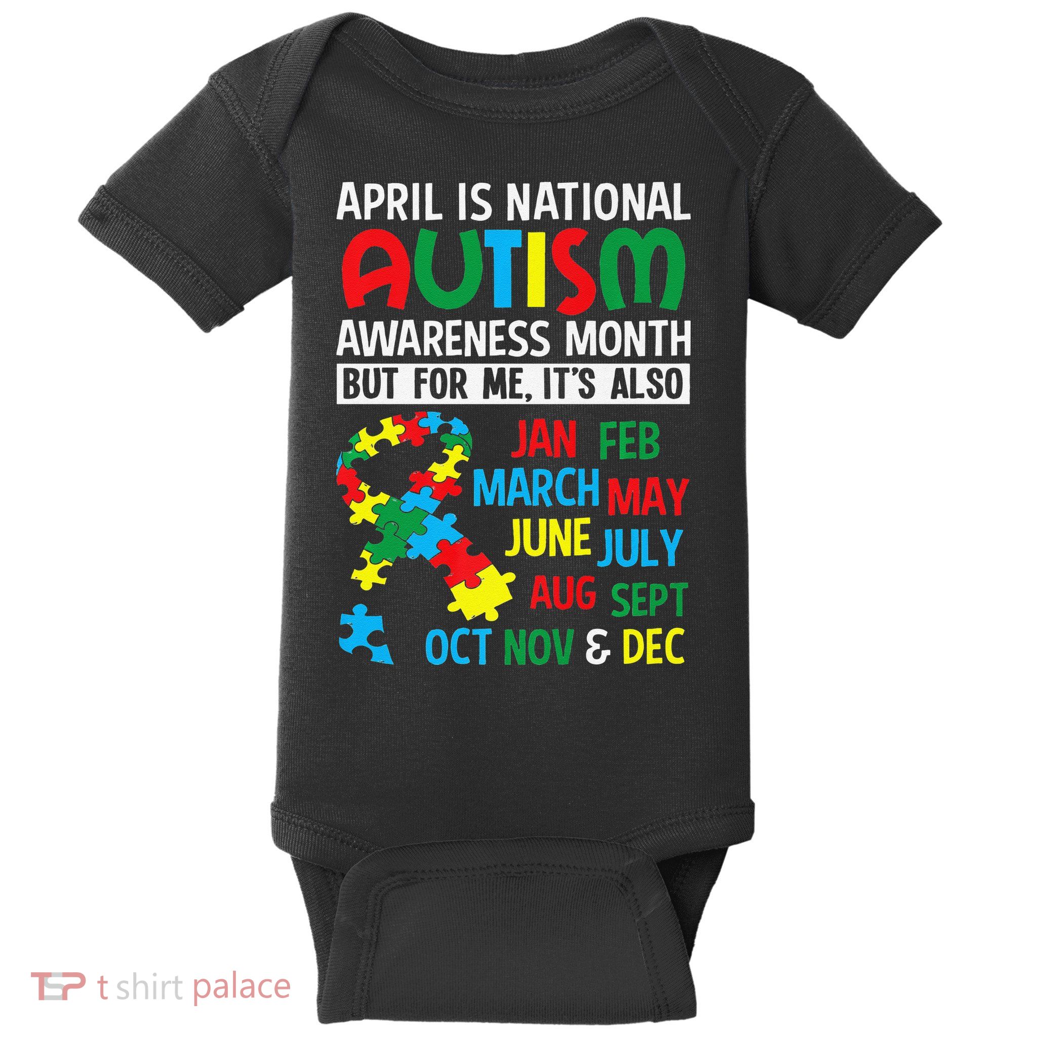 April Is National Autism Awareness Month Gift Baby Bodysuit