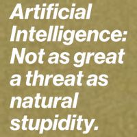 Artificial Intelligence Not As Great A Threat As Natural Stupidity Garment-Dyed Women's Muscle Tee