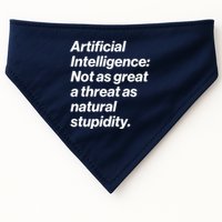 Artificial Intelligence Not As Great A Threat As Natural Stupidity USA-Made Doggie Bandana