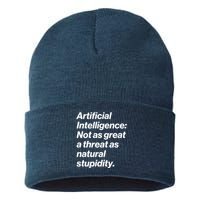Artificial Intelligence Not As Great A Threat As Natural Stupidity Sustainable Knit Beanie