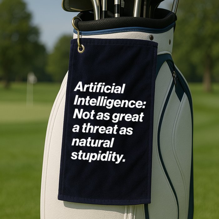 Artificial Intelligence Not As Great A Threat As Natural Stupidity Golf Towel