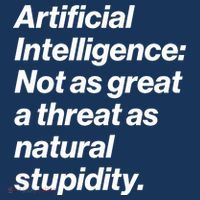 Artificial Intelligence Not As Great A Threat As Natural Stupidity Short Acrylic Beanie
