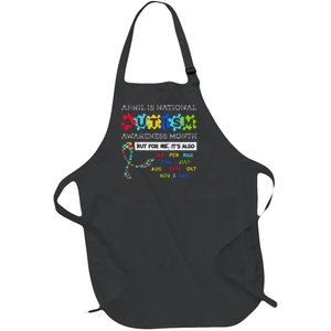 April Is National Autism Awareness Month Puzzle Mom Full-Length Apron With Pockets