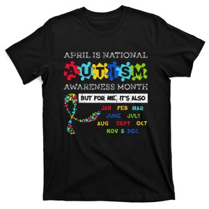 April Is National Autism Awareness Month Puzzle Mom T-Shirt