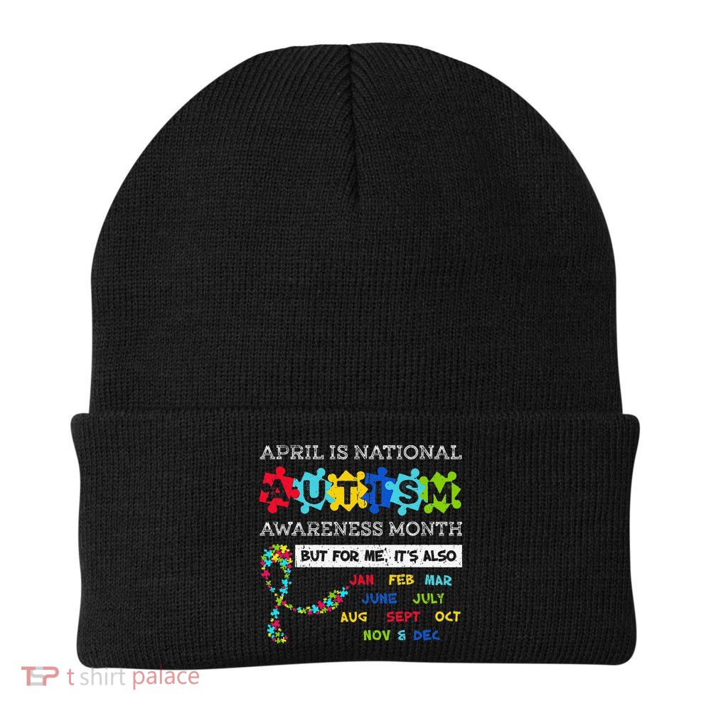 April Is National Autism Awareness Month Puzzle Mom Beanie