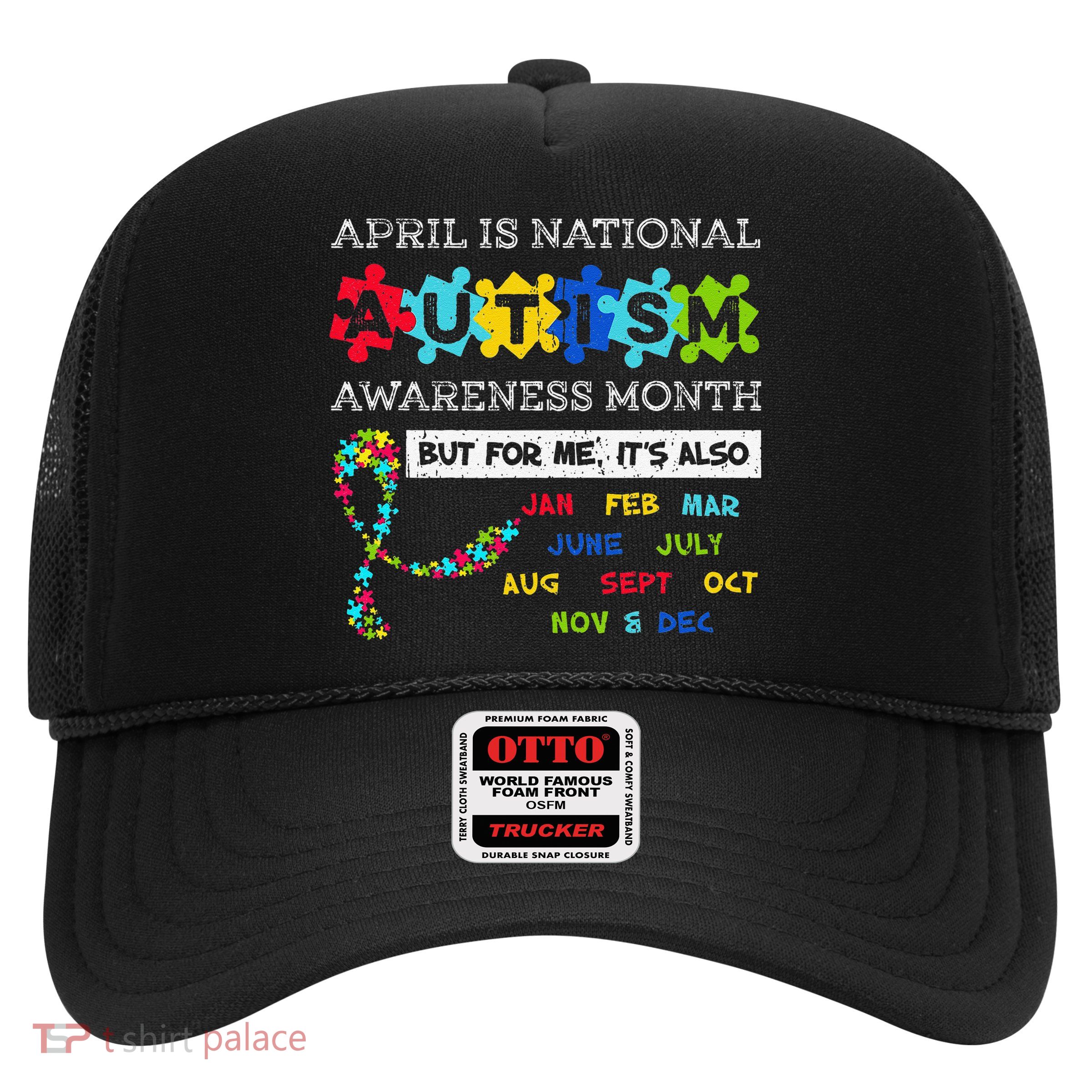 April Is National Autism Awareness Month Puzzle Mom Trucker Hat