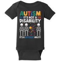 Autism is Not a Disability Its a Different Ability Dabbing Baby Bodysuit