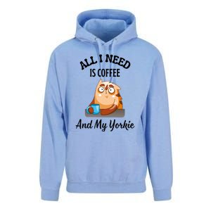 All I Need Is Coffee And My Yorkie Unisex Surf Hoodie