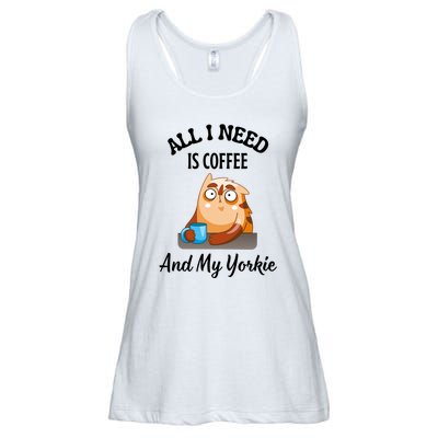 All I Need Is Coffee And My Yorkie Ladies Essential Flowy Tank