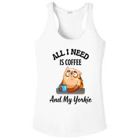 All I Need Is Coffee And My Yorkie Ladies PosiCharge Competitor Racerback Tank