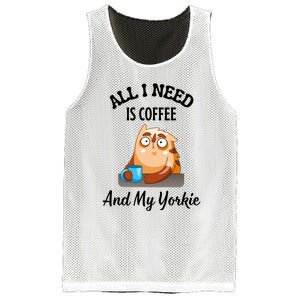 All I Need Is Coffee And My Yorkie Mesh Reversible Basketball Jersey Tank