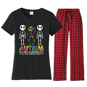 Autism ItS Not A Disability ItS A Different Ability Women's Flannel Pajama Set