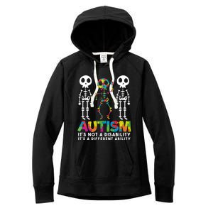 Autism ItS Not A Disability ItS A Different Ability Women's Fleece Hoodie