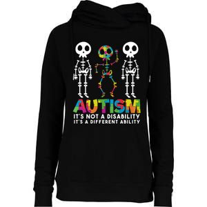 Autism ItS Not A Disability ItS A Different Ability Womens Funnel Neck Pullover Hood