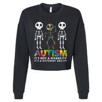 Autism ItS Not A Disability ItS A Different Ability Cropped Pullover Crew