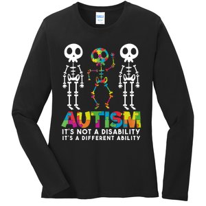 Autism ItS Not A Disability ItS A Different Ability Ladies Long Sleeve Shirt