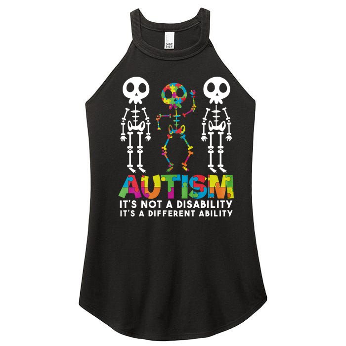 Autism ItS Not A Disability ItS A Different Ability Women's Perfect Tri Rocker Tank