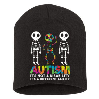 Autism ItS Not A Disability ItS A Different Ability Short Acrylic Beanie