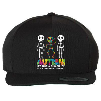 Autism ItS Not A Disability ItS A Different Ability Wool Snapback Cap