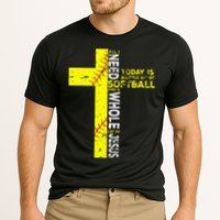 All I Need Is Softball & Jesus Christian Faith Cross Performance Shirt