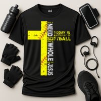 All I Need Is Softball & Jesus Christian Faith Cross Performance Shirt