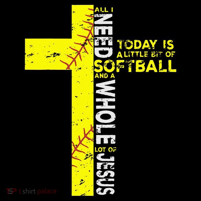All I Need Is Softball & Jesus Christian Faith Cross Apron