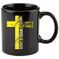 All I Need Is Softball & Jesus Christian Faith Cross 11oz C Handle Ceramic Mug