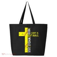 All I Need Is Softball & Jesus Christian Faith Cross 25L Jumbo Tote