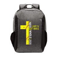 All I Need Is Softball & Jesus Christian Faith Cross Vector Backpack