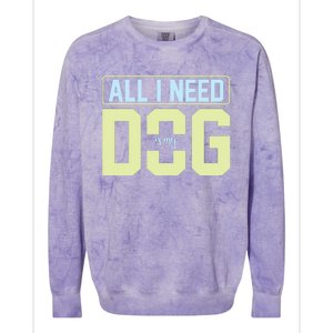 All I Need Is My Dog Colorblast Crewneck Sweatshirt