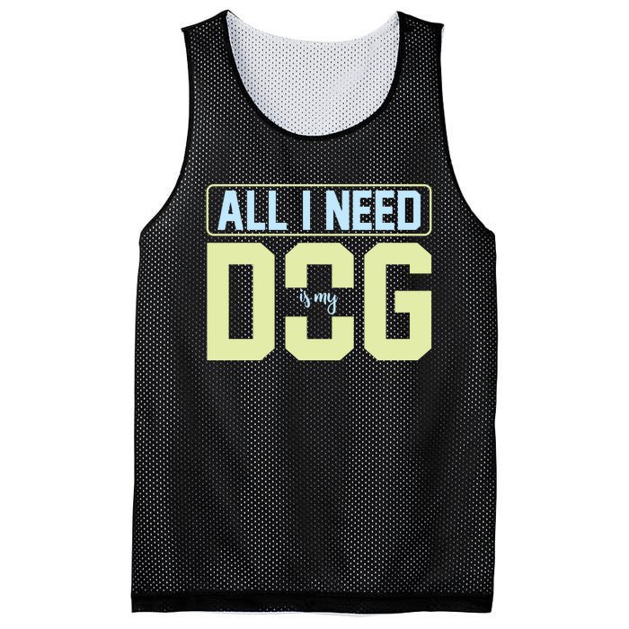 All I Need Is My Dog Mesh Reversible Basketball Jersey Tank