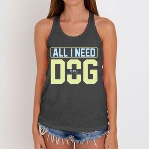 All I Need Is My Dog Women's Knotted Racerback Tank