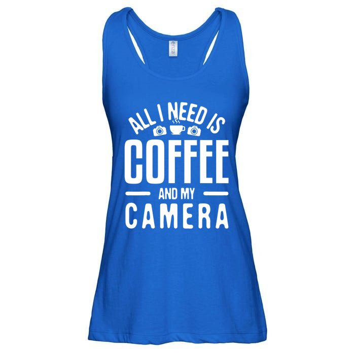 All I Need Is Coffee And My Camera Photographer Photography Gift Ladies Essential Flowy Tank