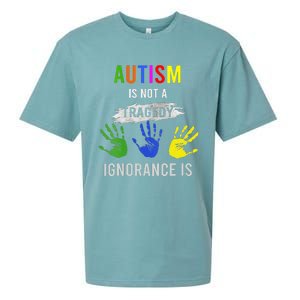 Autism Is Not A Tragedy Ignorance Is Funny Autism Sueded Cloud Jersey T-Shirt