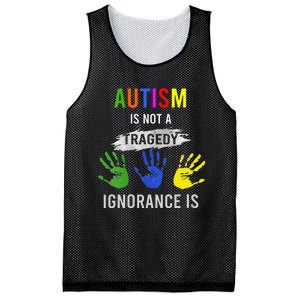 Autism Is Not A Tragedy Ignorance Is Funny Autism Mesh Reversible Basketball Jersey Tank