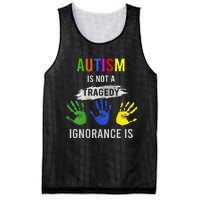 Autism Is Not A Tragedy Ignorance Is Funny Autism Mesh Reversible Basketball Jersey Tank