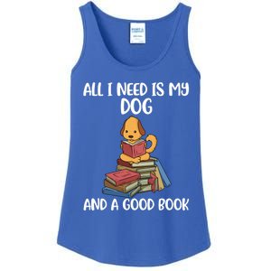 All I Need Is My Dog And A Book Gift Ladies Essential Tank