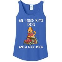 All I Need Is My Dog And A Book Gift Ladies Essential Tank