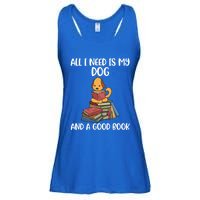 All I Need Is My Dog And A Book Gift Ladies Essential Flowy Tank