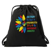 Autism Is Not A Disability Its A Different Ability Teacher Drawstring Bag