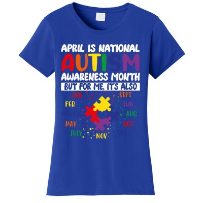 April Is National Autism Awareness Acceptance Month Gift Women's T-Shirt