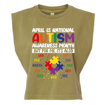 April Is National Autism Awareness Acceptance Month Gift Garment-Dyed Women's Muscle Tee