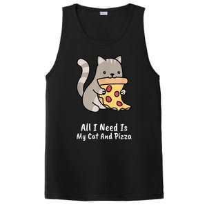 All I Need Is My Cat And Pizza Funny Cat And Pizza PosiCharge Competitor Tank