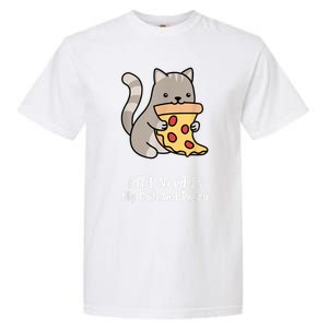 All I Need Is My Cat And Pizza Funny Cat And Pizza Garment-Dyed Heavyweight T-Shirt