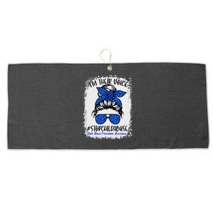 April is National Child Abuse Prevention Month Large Microfiber Waffle Golf Towel