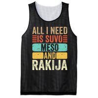 All I Need Is Suvo Meso And Rakija Serbian Mesh Reversible Basketball Jersey Tank